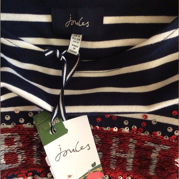 🆕JOULES HARBOUR LUXE MERRY STRIPED KNIT TOP(Sz 2) - Picture 11 of 16